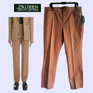 LAUREN RALPH LAUREN NEW Houndstooth Slim Fit Trouser 16